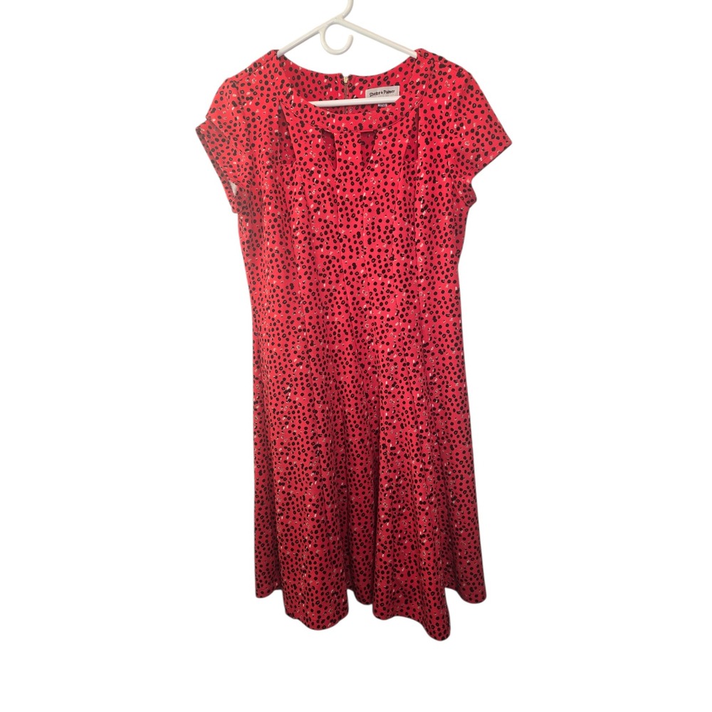 Shelby & Palmer Red and Black Polka Dot Midi Dress